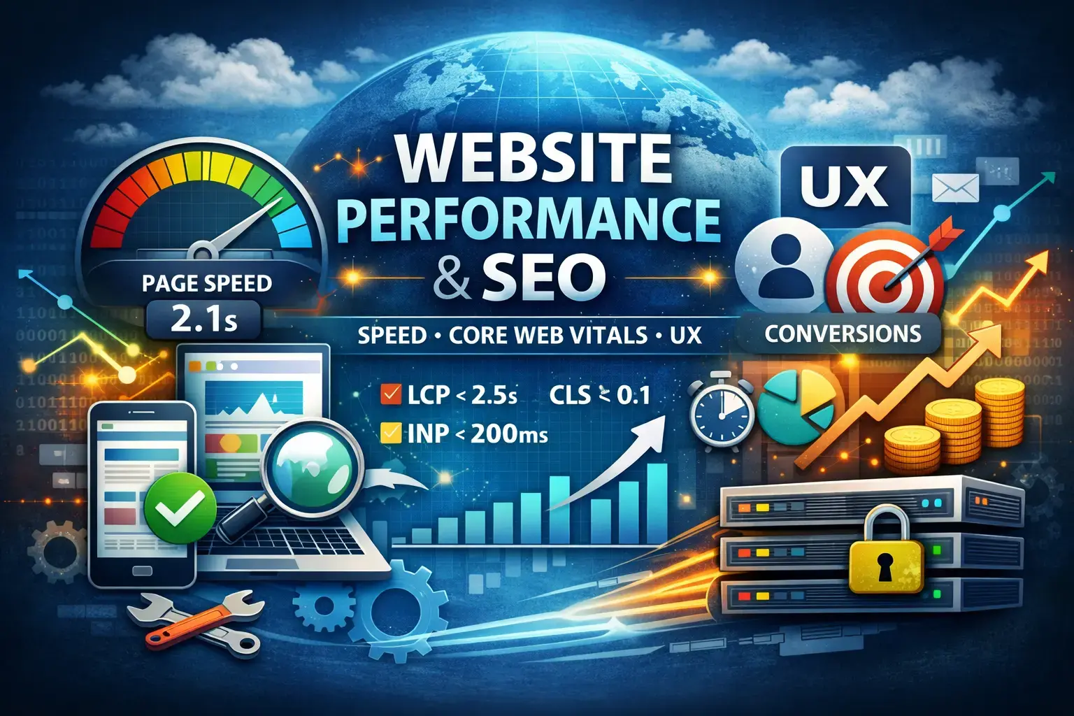Website Performance and SEO: How Speed, Core Web Vitals, and UX Impact Rankings and Conversions